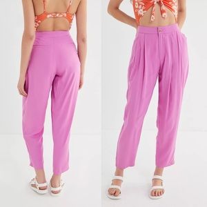 Urban Outfitters Pink Pleated Trousers